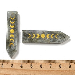 Natürliche Labradorit-Mondphasenanhänger&nbsp;G-C145-01E