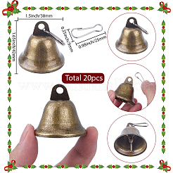 20 pieza colgante de campana de hierro para decoración&nbsp;AJEW-SC0031-30