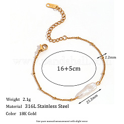 Nuggets natürliche Süßwasserperlen Gliederarmbänder&nbsp;VQ6505-2