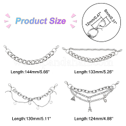 8 chaîne de chaussures en alliage de style 4 pièces&nbsp;DIY-WR0002-29