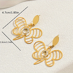 Elegante Quaste Schmetterling 201 Edelstahl Ohrstecker&nbsp;PO0669