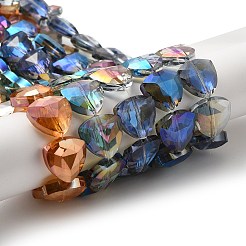 Electroplate triangolo cristallo fili di perline&nbsp;EGLA-F068-M