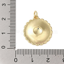 Pendentifs en laiton émaillé de placage de crémaillère&nbsp;KK-B092-24G