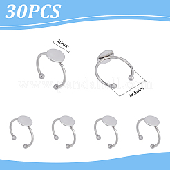 30 Stück verstellbare Fingerringe aus 304 Edelstahl.&nbsp;STAS-UN0059-79A