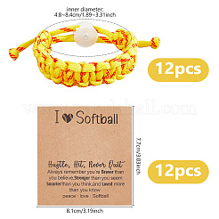 Geflochtene Armbänder aus Polyesterkordel für Damen&nbsp;BJEW-WH0011-94