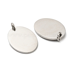Pendentifs vierges estampés en acier inoxydable 304 anti-ternissement&nbsp;STAS-L022-182P