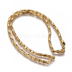 304 из нержавеющей стали цепи ожерелья, с карабин-лобстерами , золотые, 23.6 дюйм (60 см), 4 мм