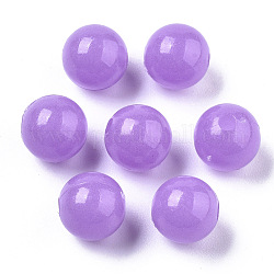 Luminous Acrylic Beads, Glow in the Dark, Round, Medium Orchid, 8mm, Hole: 1.8mm, about 1850pcs/500g