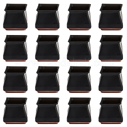 Protezioni del pavimento delle gambe della sedia in silicone, copertura di protezione in silicone per mobili, nero, 35x33mm