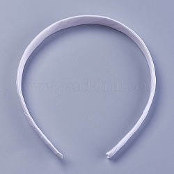 Accessoires de bande de cheveux en plastique, recouvert de polyester, blanc, 110~115mm