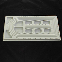 Plastic Bead Design Board, Rectangle, Gray, 480x260x16mm