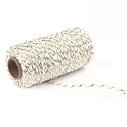 Hilo trenzado de algodón de 100 capas de macramé de 2 m, con carrete, redondo, blanco, 2mm, alrededor de 109.36 yarda (100 m) / rollo