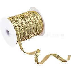 BENECREAT 3/8-Inch Wide 49 Yards Gold Metallic Velvet Ribbon Sparkle Glitter Velvet Ribbon for Crafts, Gift Wrapping, Floral Design