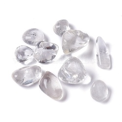 Natürlichem Quarz-Kristall-Perlen, getrommelt Stein, Heilsteine für den Ausgleich eines Chakras, Kristalltherapie, Vasenfüller Edelsteine, kein Loch / ungekratzt, Nuggets, 7 mm, ungefähr 16.5~29x13.5~19x8~15 Stück ~ 146 Stück / 234 g.