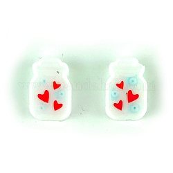 Moules en silicone saint valentin, moules de résine, pour la fabrication artisanale de clous d'oreilles, motif de bouteille, 27x5mm, diamètre intérieur: 11x16 mm