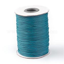 Koreanisch Gewachst Polyester-Schnur Wachsschnur Gewachste Kordel, Stahlblau, 1 mm, ca. 85 Yards / Rolle