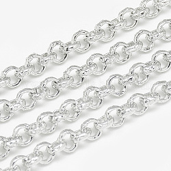 Алюминиевые роликовые цепи, отрыгивающие цепи, несварные, серебряные, 3.6x1.4 мм