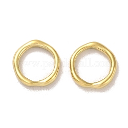 304 anelli di collegamento in acciaio inox, anello, vero placcato oro 14k, 13.5x2.5mm, diametro interno: 10mm