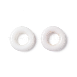 Натуральный белый агат бисер, диск/бублик, 8x1.5 мм, отверстие : 4 мм