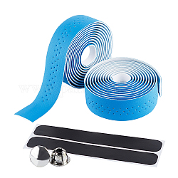 Banda antiscivolo in eva, tappo di plastica, accessori per biciclette, cielo azzurro, 30.5mm, 2 rotoli / set