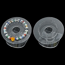 Organic Glass Bracelets/Bangles Display, Clear, 70x80x75mm