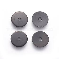304 acciaio inossidabile perline distanziatore, disco, elettroforesi nera, 8x0.8mm, Foro: 1.2 mm