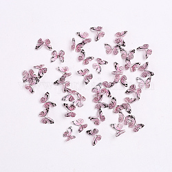 3d смолы кабошоны, шпильки для ногтей, ногтей декоративные аксессуары, бабочка, розовые, 7.5x7~8x2~3 мм