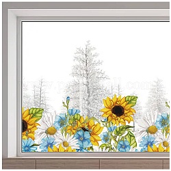 Elektrostatischer PVC-Fensteraufkleber, für Fensterdekoration, Blume, 390x1180 mm