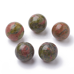 Бусины из природных Unakite, сфера драгоценного камня, круглые, нет отверстий / незавершенного, 10 мм