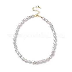 Collares de perlas naturales para mujer, plata, 15.28 pulgada (38.8 cm)