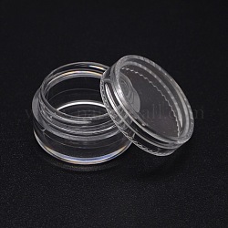 Column Plastic Bead Containers, Clear, 39x22mm