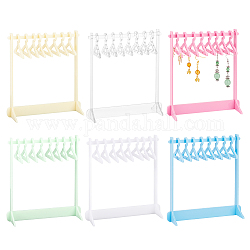 PH PandaHall 6 Sets Earring Holder Stand 192 Holes Cloth-Horse Shape Jewelry Display 6 Colors Dangle Earring Hanging Organizer Acrylic Ear Studs Display Rack for Retail Show Personal Exhibition