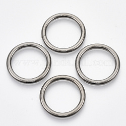 Anillos de enlace de plástico CCB, anillo, gunmetal, 30x3.5mm, diámetro interior: 22.5 mm, aproximamente 455 unidades / 500 g