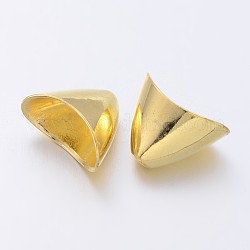 Coni di perline apetalici a triangolo in lega di stile tibetano, per ciondolo nappe,  cadmio& piombo libero, oro, 14x20x12mm, Foro: 2 mm