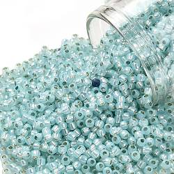 Toho perline rotonde, perline giapponesi, (2116) acqua chiara foderata d'argento, 11/0, 2.2mm, Foro: 0.8 mm, circa 1103pcs/10g