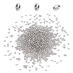 Edelstahl polierte Perlen, Schmuck polierte Accessoires, Fass, Edelstahl Farbe, 5x3 mm, 2700 Stück / Beutel