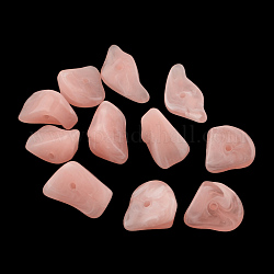 Чип имитация драгоценных камней акриловые бусины, свет коралловый, 19~28x14~19x6~13 мм, отверстие : 2 мм, Около 310 шт / 500 г