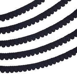 Ph pandahall 25 ヤードポンポンボールフリンジトリム  1/2 インチ (12 ミリメートル) シングルエッジボールトリムフリンジ黒縫製リボン工芸品ポンポンタッセルレース縫製 diy 工芸品パーティー家の装飾