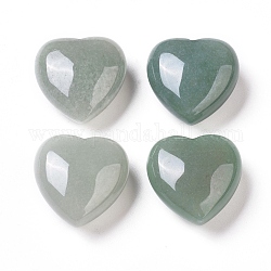 Piedra de amor de corazón de aventurina verde natural, piedra de palma de bolsillo para el equilibrio de reiki, 25~25.5x25x13mm