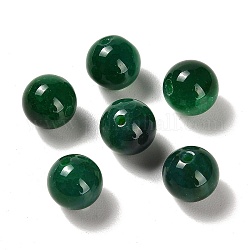 Natürliche grüne Drachenader-Achatperlen, Runde, 10 mm, Bohrung: 1.6 mm