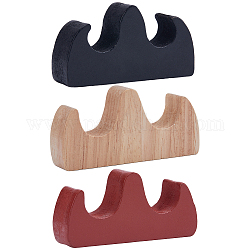 Gorgecraft 3 шт. 3 цвета деревянный держатель для кистей для китайской каллиграфии, деревянная подставка для ручек подставка для кистей, разноцветные, 32~37x63~70x12~21 мм, 1 шт / цвет