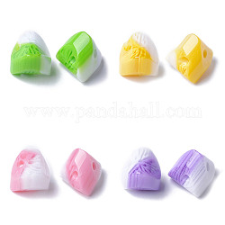 Resin Pendants, Mixed Color, 16.5x20x19mm, Hole: 3mm