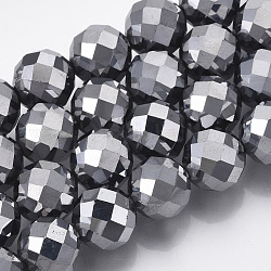 Brins de perles de pierre terahertz, facetté (64 facettes), ronde, 10mm, Trou: 1mm, Environ 39 pcs/chapelet, 14.76 pouce (37.5 cm)