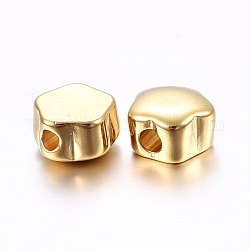 304 perline in acciaio inossidabile, fiore, oro, 9x9.5x5.5mm, Foro: 2.5 mm