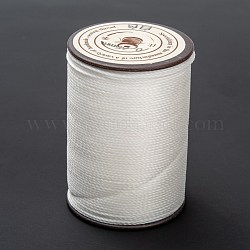 ラウンドワックスポリエステル糸ストリング  マイクロマクラメコード  ツイストコード  革縫い用  ホワイトスモーク  0.65mm  約87.48ヤード（80m）/ロール