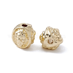 Legierung Tibetische Perlen, Rondell, Licht Gold, 7.5x8 mm, Bohrung: 1.6 mm