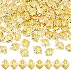 Dicosmetici 100 pz charms in ottone, fragola, oro, 15x11x4mm, Foro: 1 mm