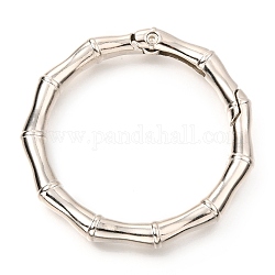 Bagues à ressort en alliage de zinc, anneau de polygone, platine, 49x6mm, diamètre intérieur: 38 mm