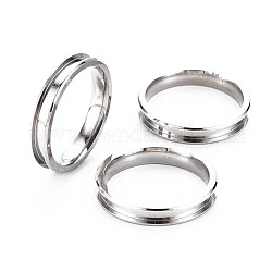 304 кольцо из нержавеющей стали с рифлением для пальцев, кольцевой сердечник, для изготовления инкрустации, цвет нержавеющей стали, внутренний диаметр: 18 мм