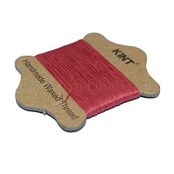 Waxed Nylon Cord, Indian Red, 0.45mm, about 21.87 yards(20m)/card